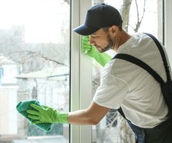 A Man Standing In Front Of A Window